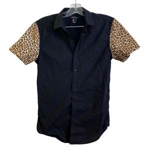 Printed Short-Sleeve Button-Down